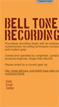 Mobile Screenshot of belltonerecording.com